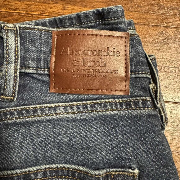 Abercrombie and Fitch mens kilby boot cut stonewashed blue jeans 38 X 30 stretch - Picture 6 of 8